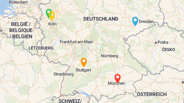 Map of company locations
