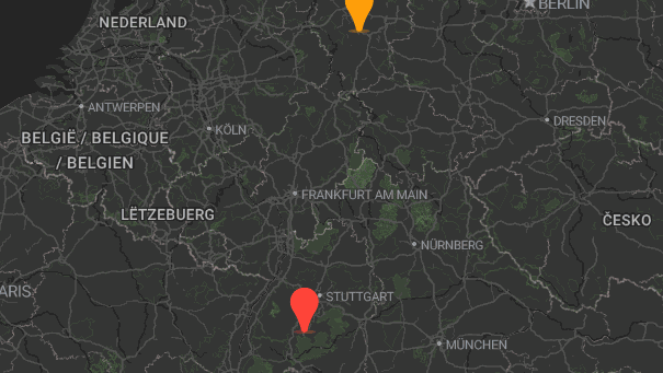 Map of company locations