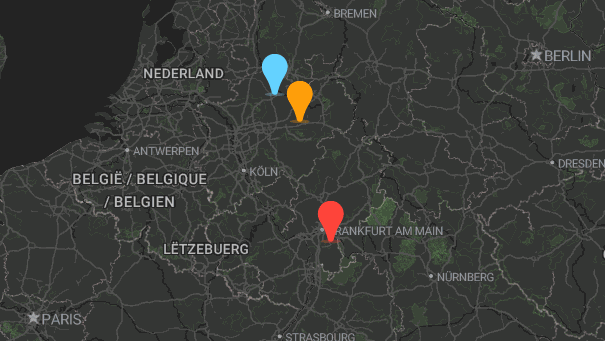 Map of company locations