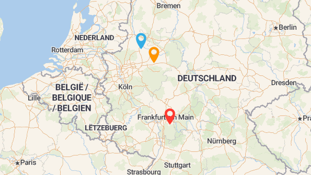Map of company locations