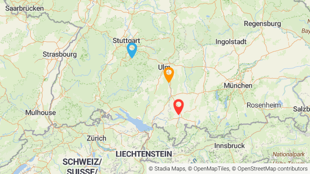 Map of company locations