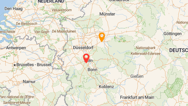 Map of company locations