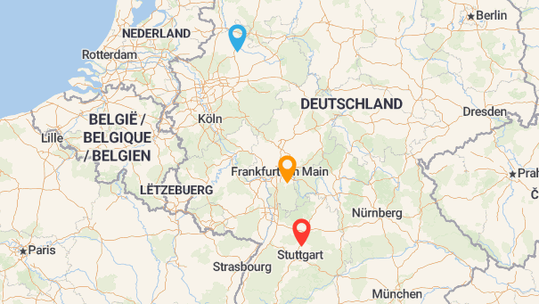 Map of company locations