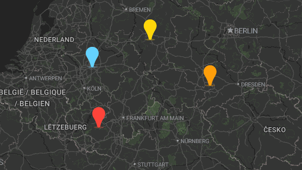 Map of company locations