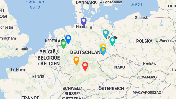 Map of company locations
