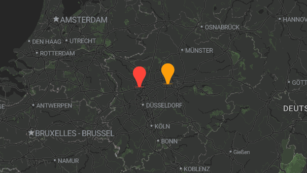 Map of company locations