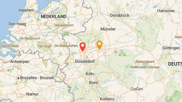 Map of company locations