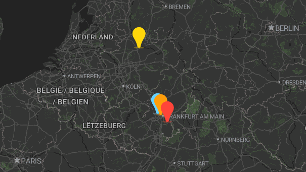 Map of company locations