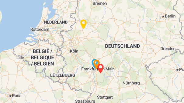 Map of company locations