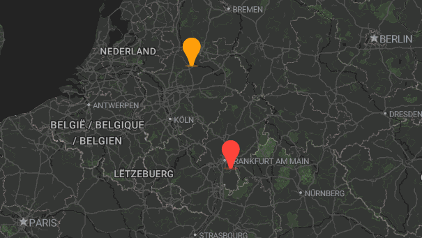 Map of company locations