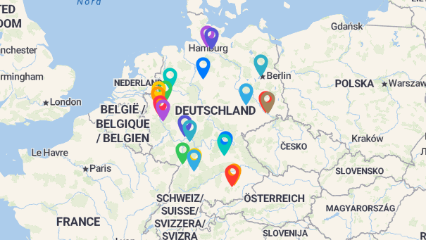 Map of company locations