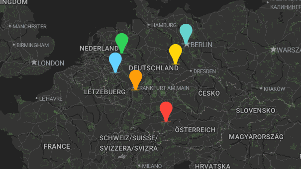 Map of company locations