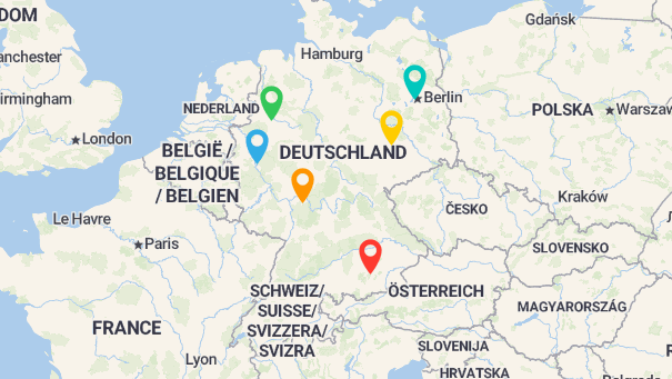 Map of company locations
