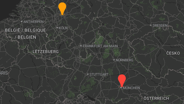 Map of company locations