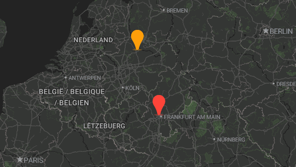 Map of company locations