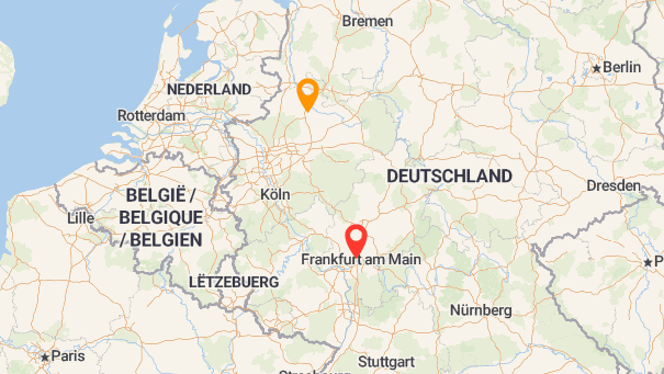 Map of company locations