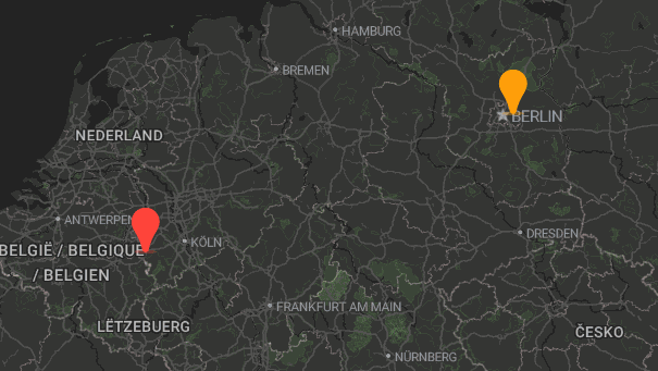 Map of company locations