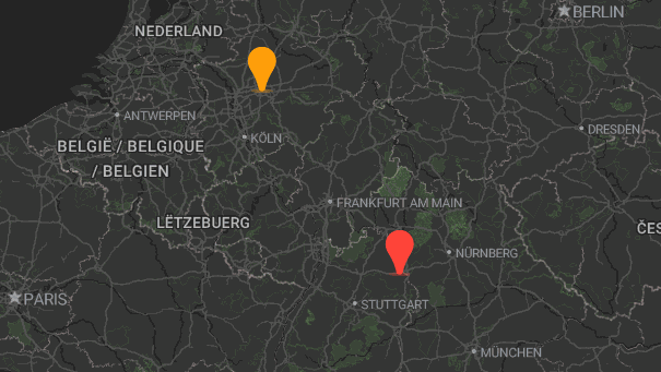 Map of company locations