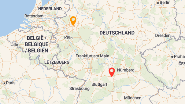 Map of company locations