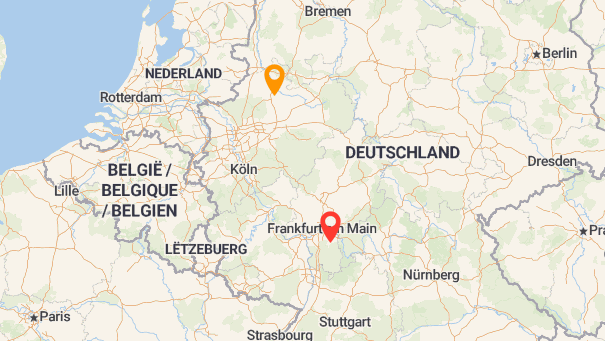 Map of company locations