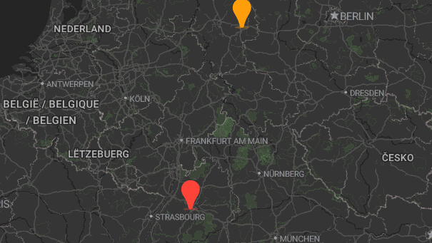 Map of company locations