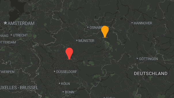 Map of company locations