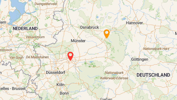 Map of company locations