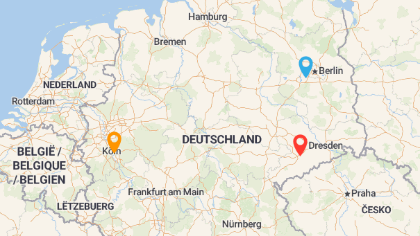 Map of company locations