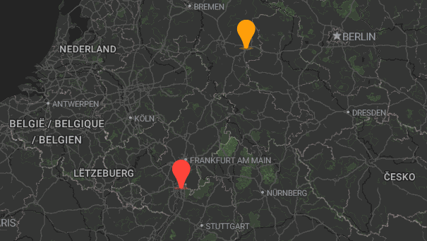 Map of company locations