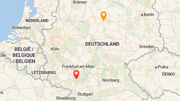 Map of company locations