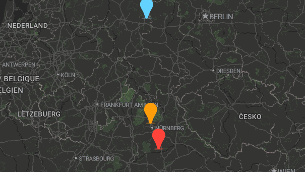 Map of company locations
