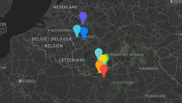 Map of company locations