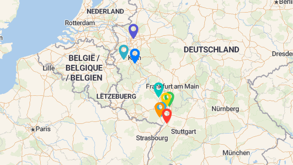Map of company locations