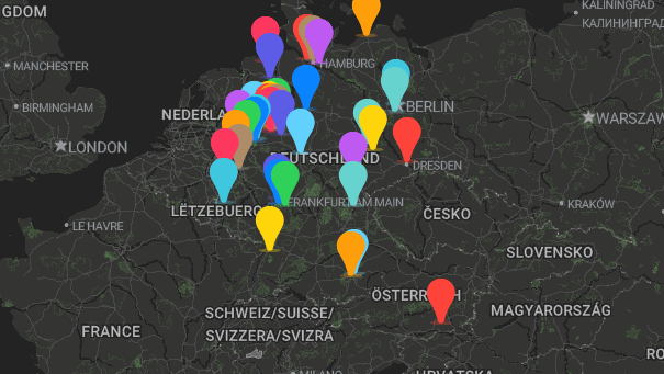 Map of company locations