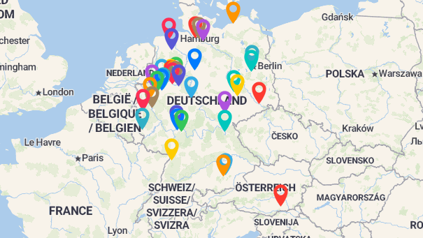 Map of company locations