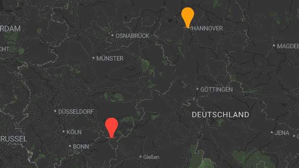 Map of company locations