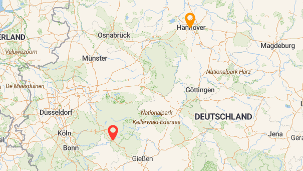Map of company locations