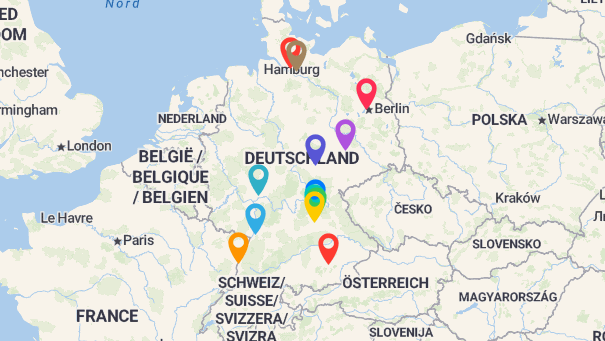 Map of company locations