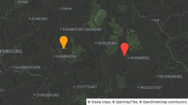 Map of company locations