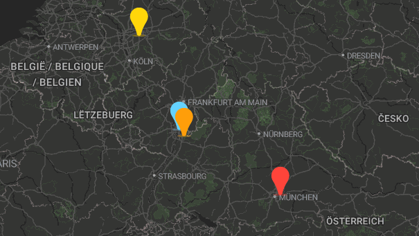 Map of company locations