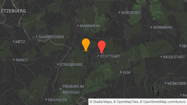 Map of company locations