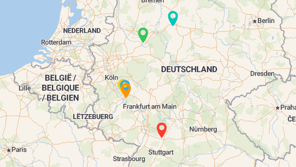 Map of company locations