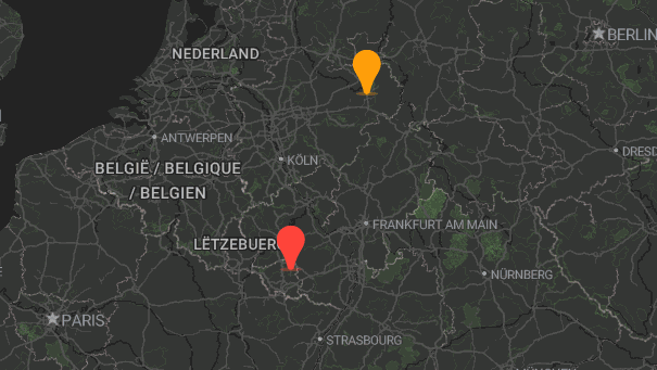 Map of company locations