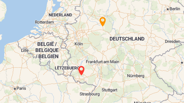 Map of company locations