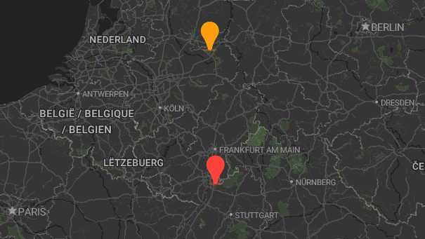 Map of company locations