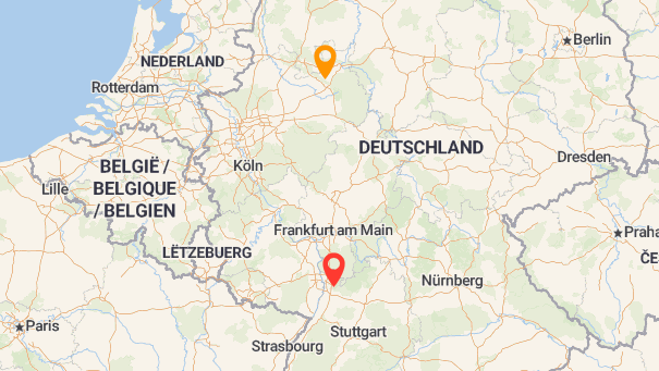 Map of company locations
