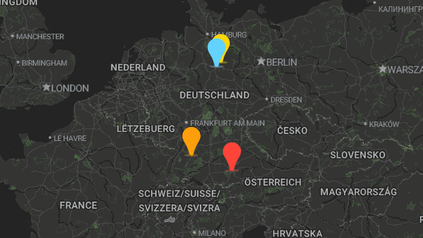 Map of company locations