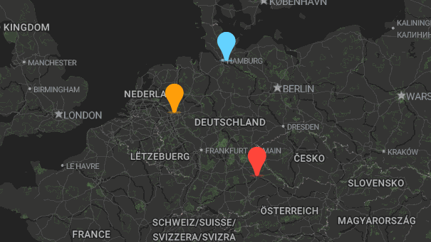 Map of company locations