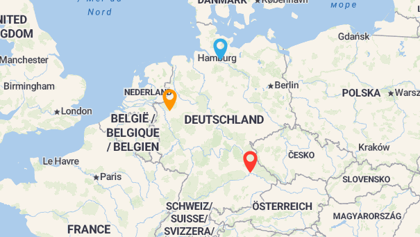 Map of company locations
