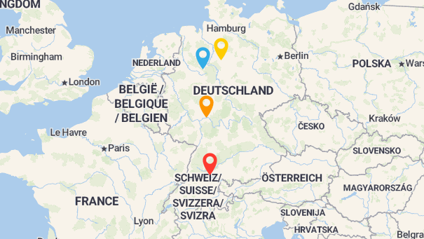 Map of company locations